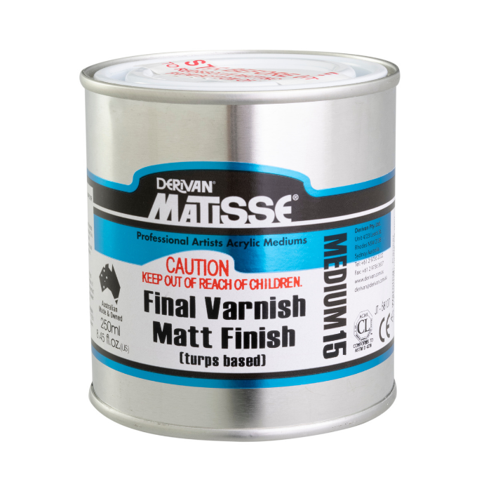 Final varnish matt finish turps based Matisse